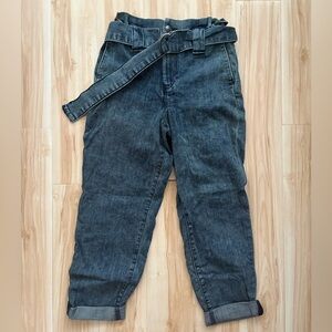 Express High Rise Denim Belted Jeans